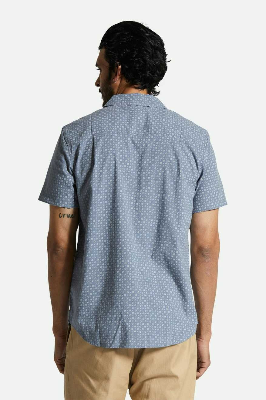 Chemise à manches courtes à imprimé Charter - Micro bleu Flinstone