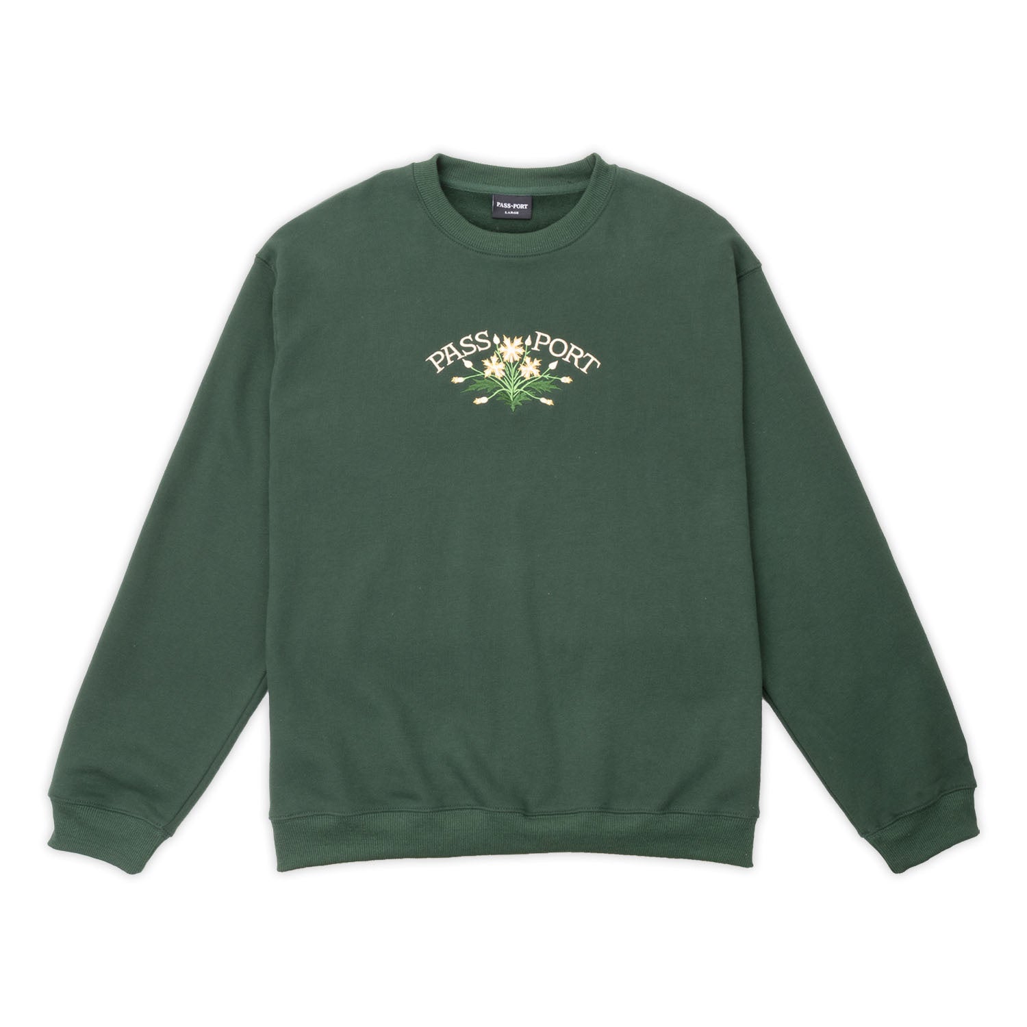 Pass~Port Bloom Organic Sweater - Forest Green – Palm Isle Skateshop
