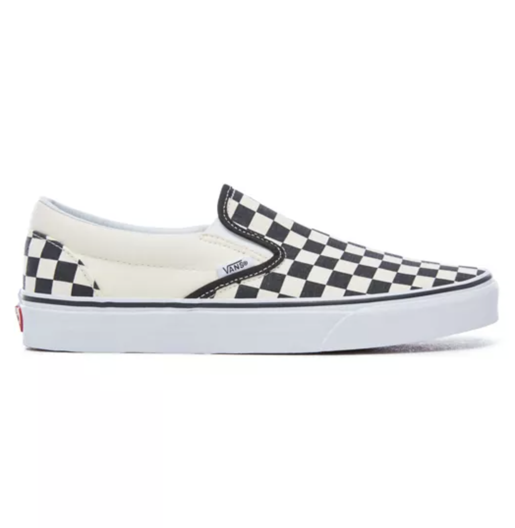 Slip-On Classique à Damier - Noir/Blanc Cassé