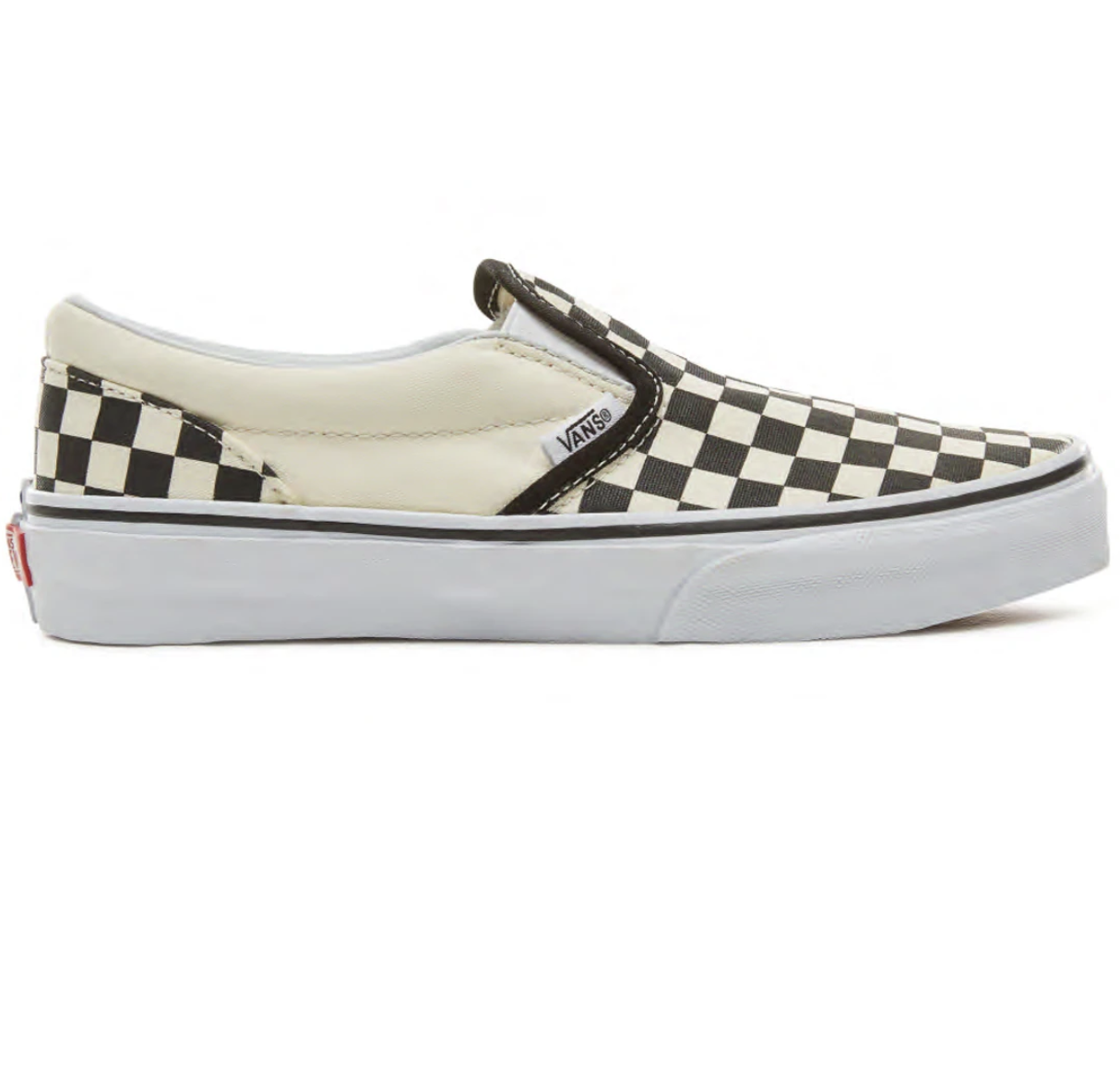 Baskets à enfiler pour enfants à motif damier - Noir/blanc