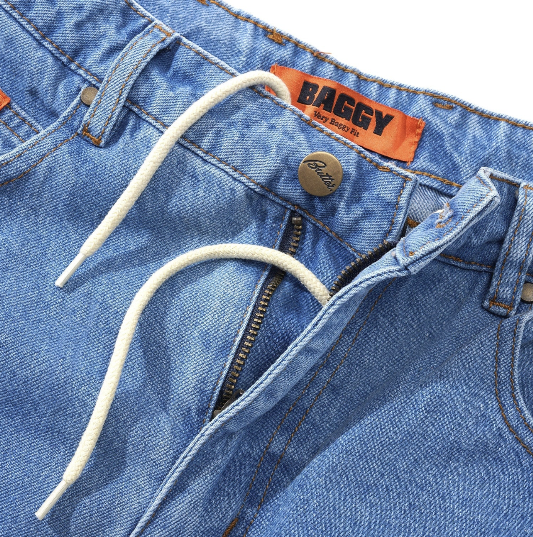 Jean Baggy en denim - Indigo délavé