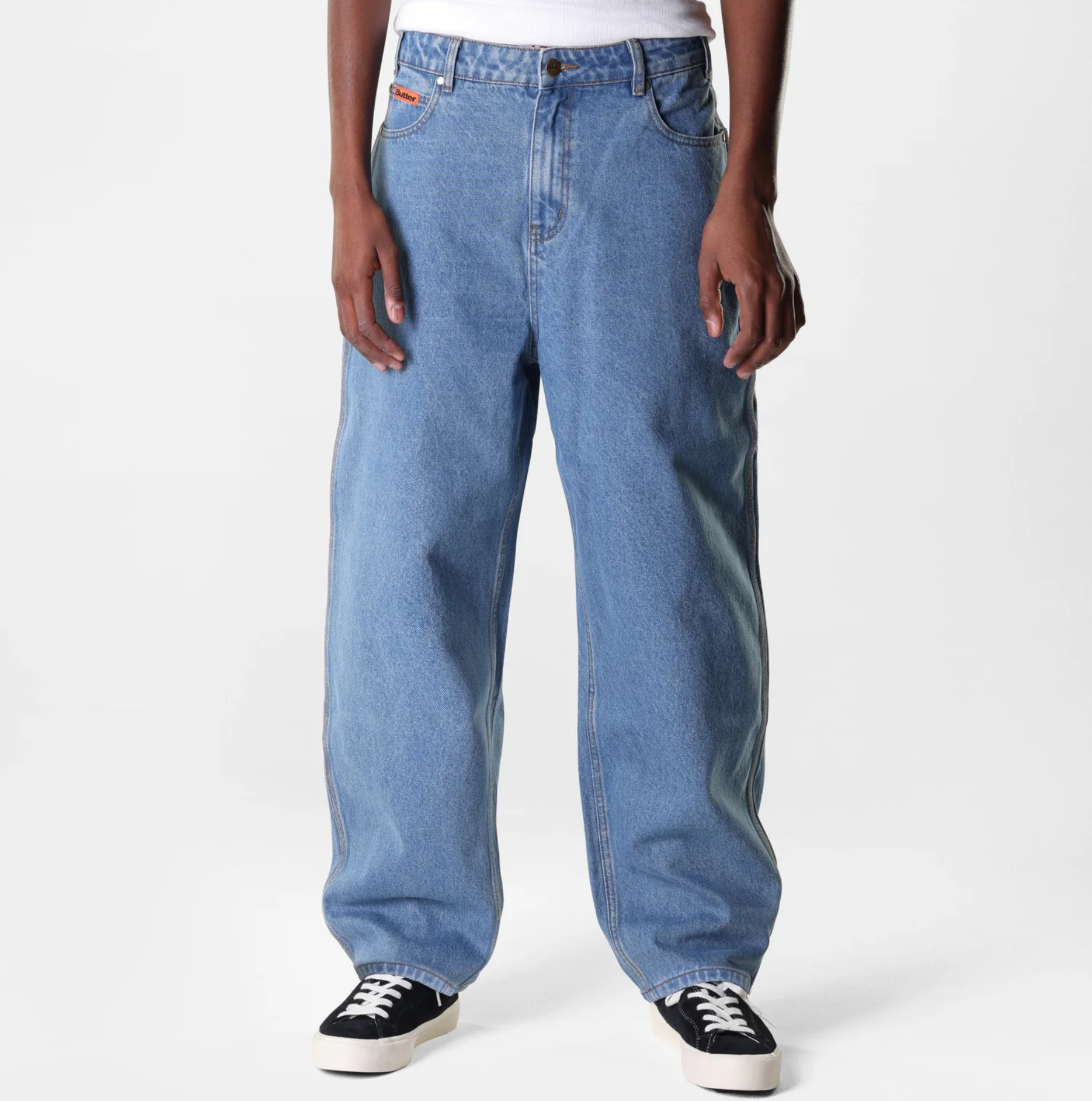 Jean Baggy en denim - Indigo délavé