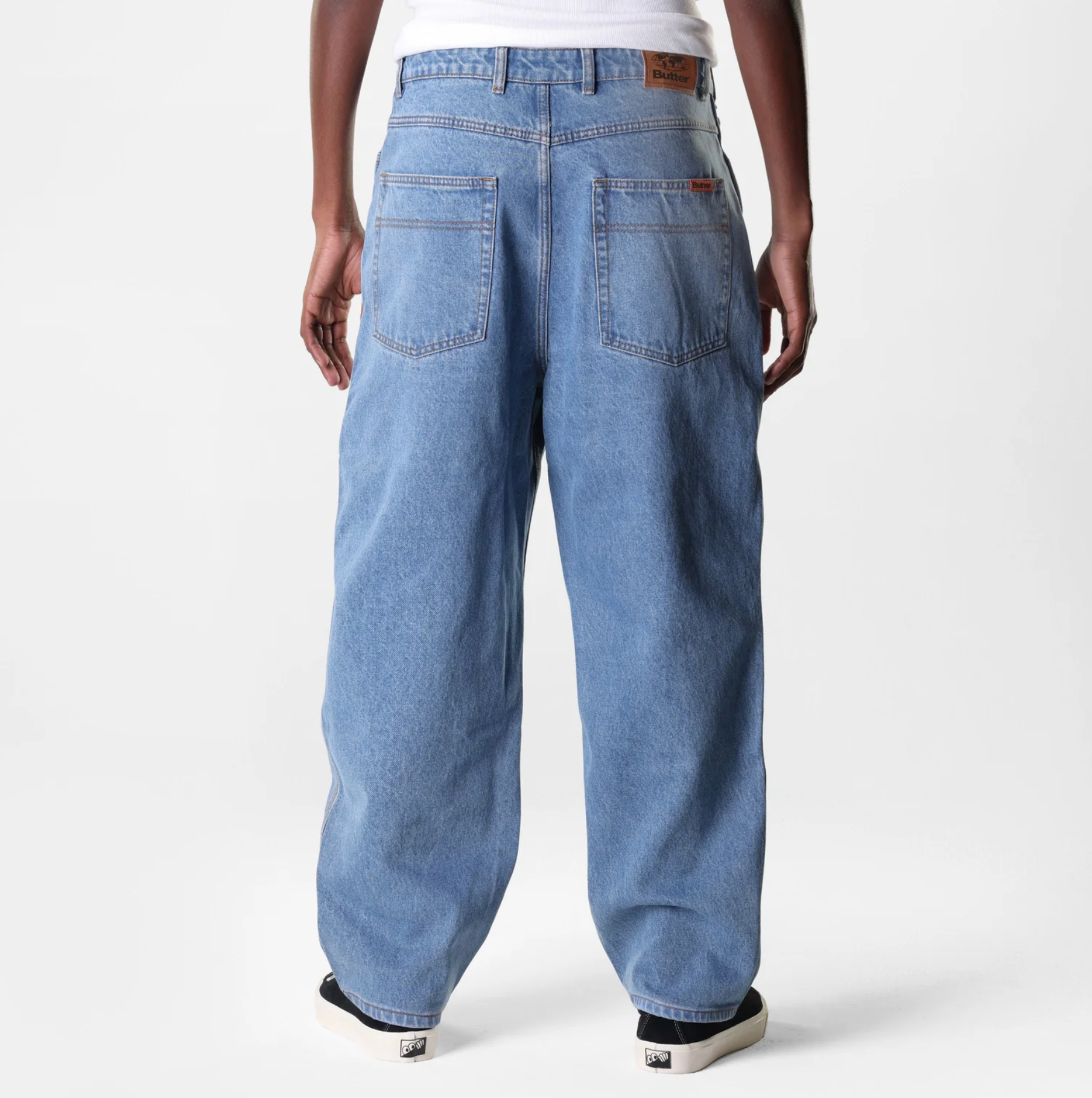 Jean Baggy en denim - Indigo délavé