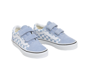 Kids Old Skool V Checkerboard - Blue/White