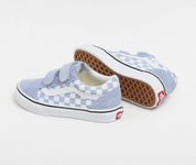 Kids Old Skool V Checkerboard - Blue/White