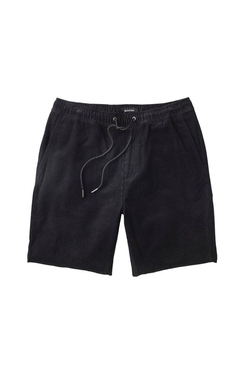 Short Madrid II en velours côtelé 8" - Noir