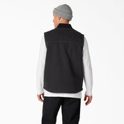 Gilet doublé en polaire à poils longs - Noir délavé (SBK)