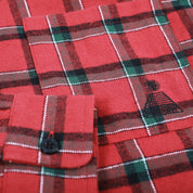 Chemise en flanelle à col en velours côtelé Cascadia - Brique