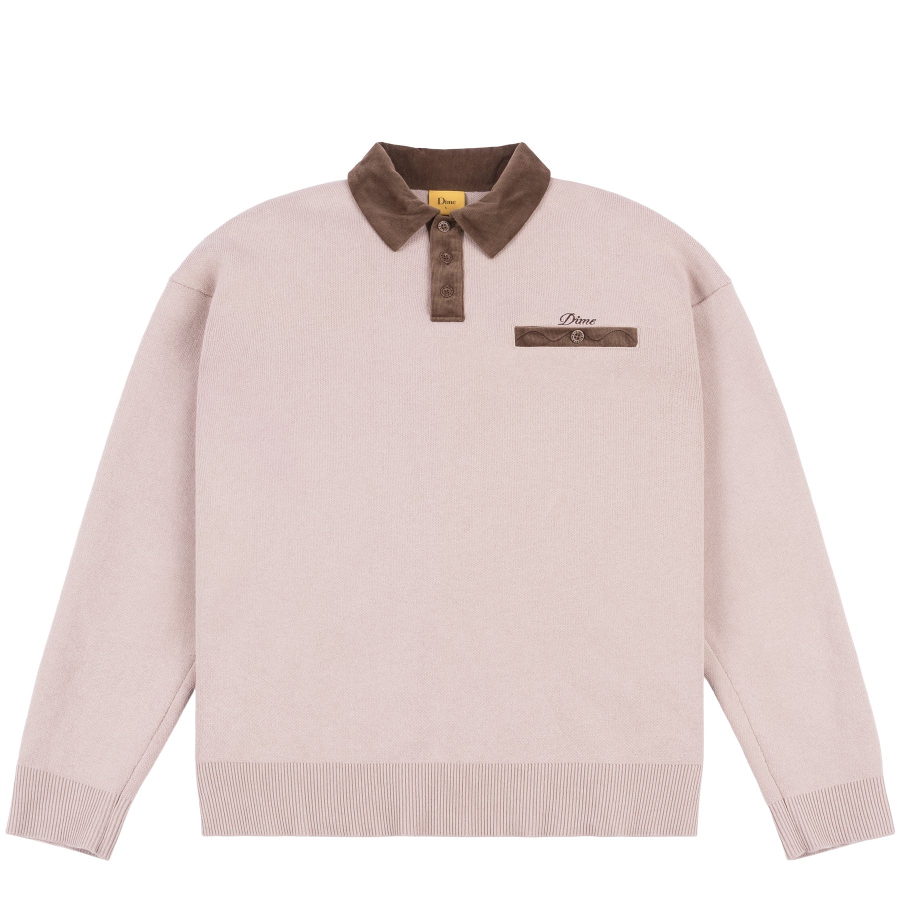 Dime Casino Rugby Polo - Mocha – Palm Isle Skateshop