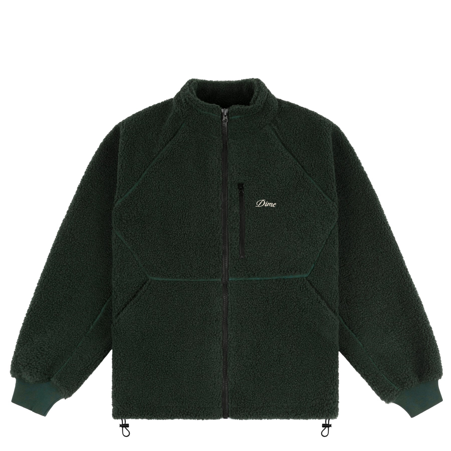 Dime Polar Fleece Sherpa Zip - Forest – Palm Isle Skateshop
