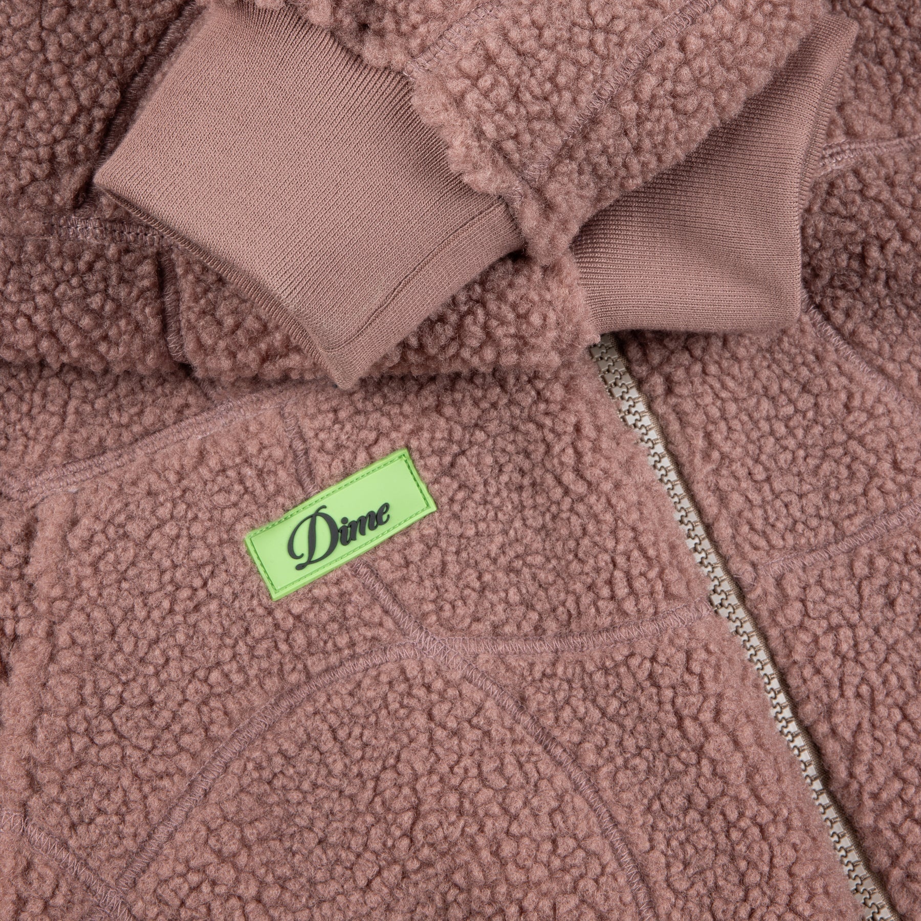 Polaire Sherpa Coverstich - Mauve