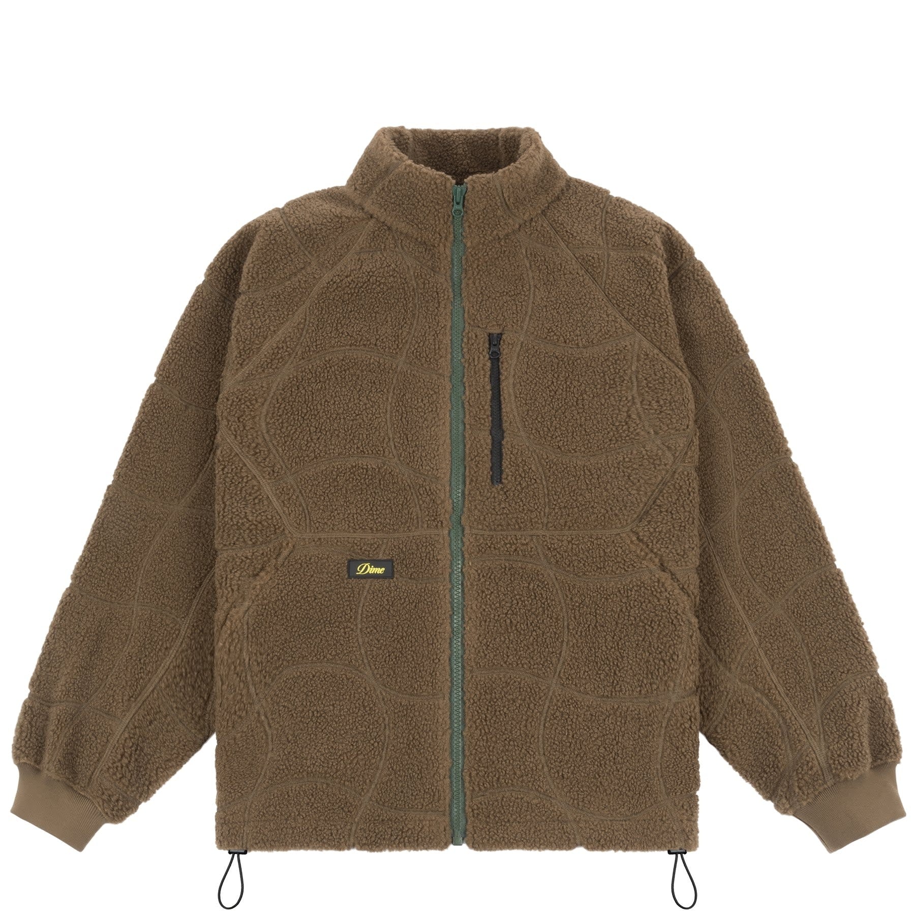 Dime Coverstich Sherpa Fleece - Military Brown – Palm Isle Skateshop