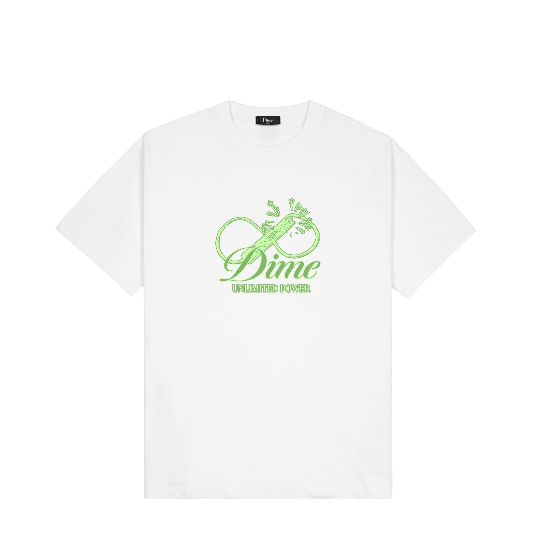 【DIME】 Cursive Power T-Shirt White Dime Cursive Power T-Shirt - White – Palm Isle Skateshop