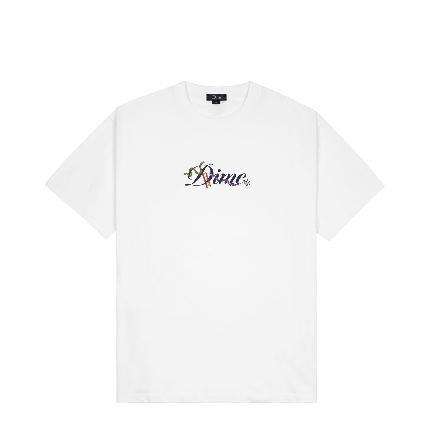 【DIME】CURSIVE SNAKE T-SHIRT / WHITE Dime White Cursive Snake T-Shirt Dime