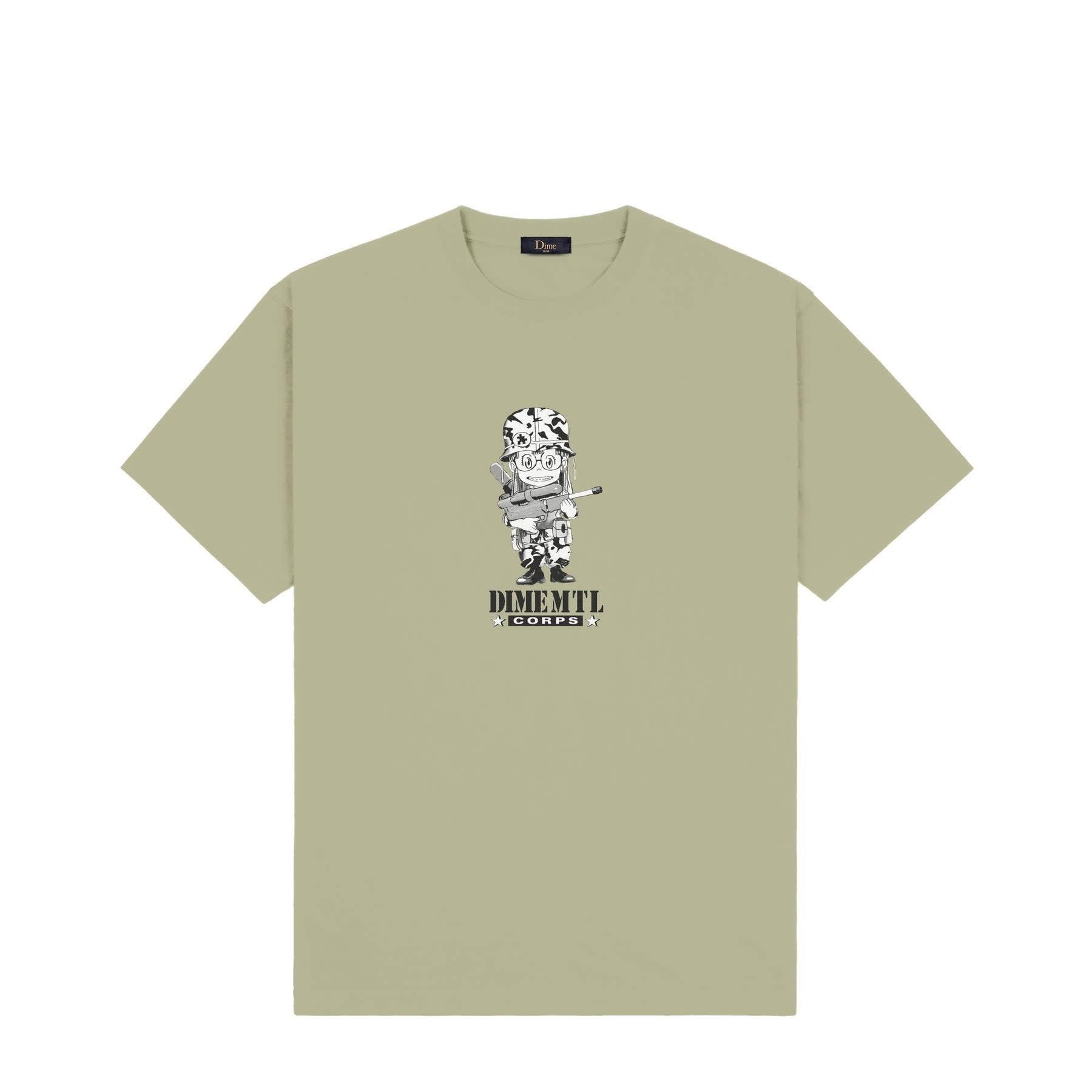 【DIME】Dimecorps T-Shirt / Warm Khaki Dime Dimecorps T-Shirt - Warm Khaki – Palm Isle Skateshop