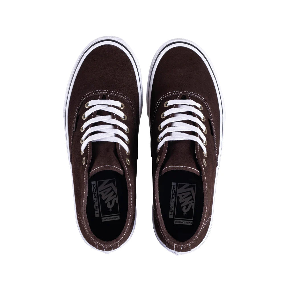 Skate Authentic Mid VCU - Marron foncé/blanc
