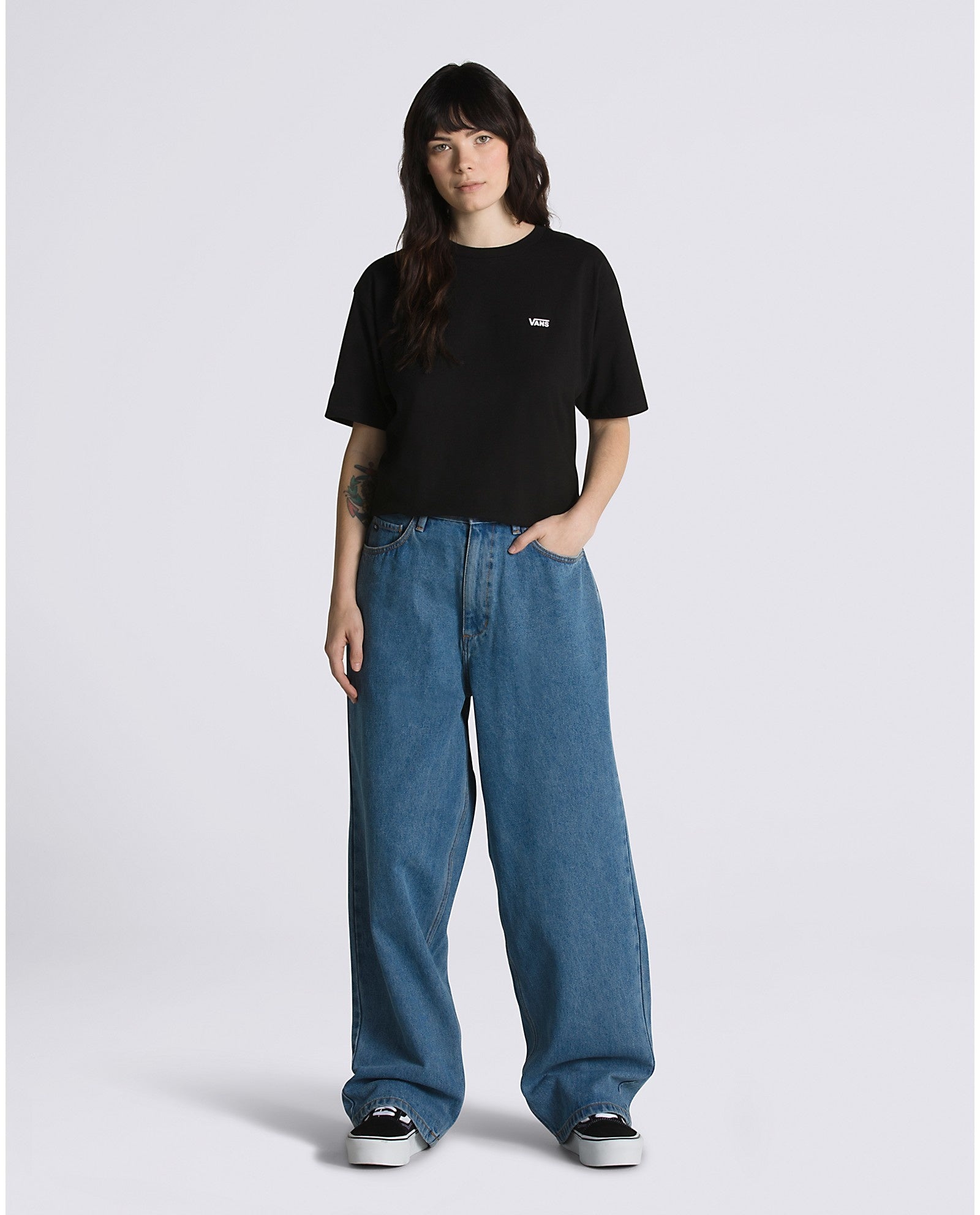 Pantalon ample en denim à 5 poches Covina - Délavage à la pierre