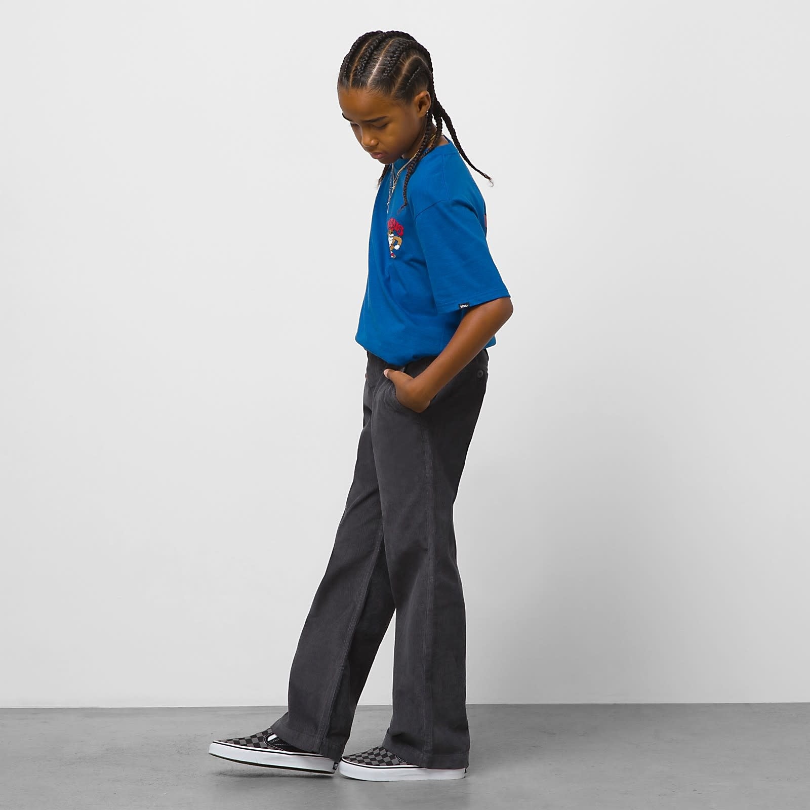 Pantalon décontracté en velours côtelé pour enfants - Asphalte