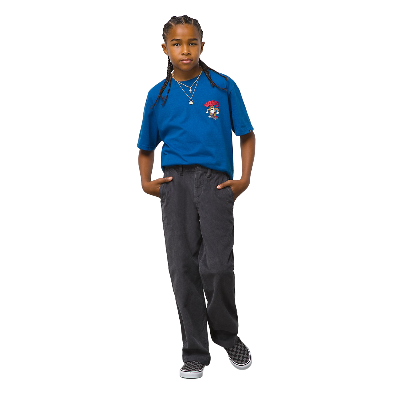 Pantalon décontracté en velours côtelé pour enfants - Asphalte