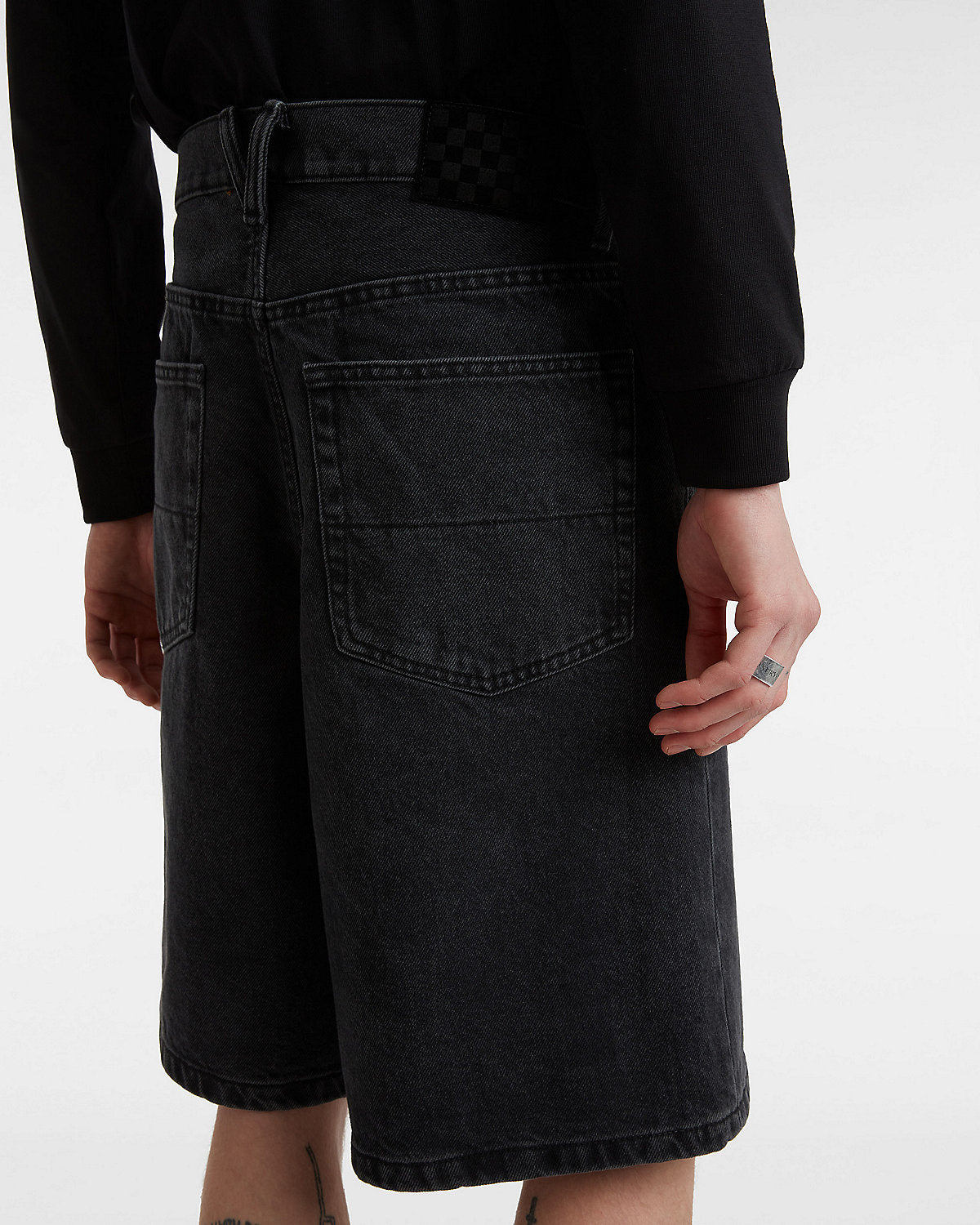 Check-5 Baggy Denim 23'' Shorts - Noir délavé
