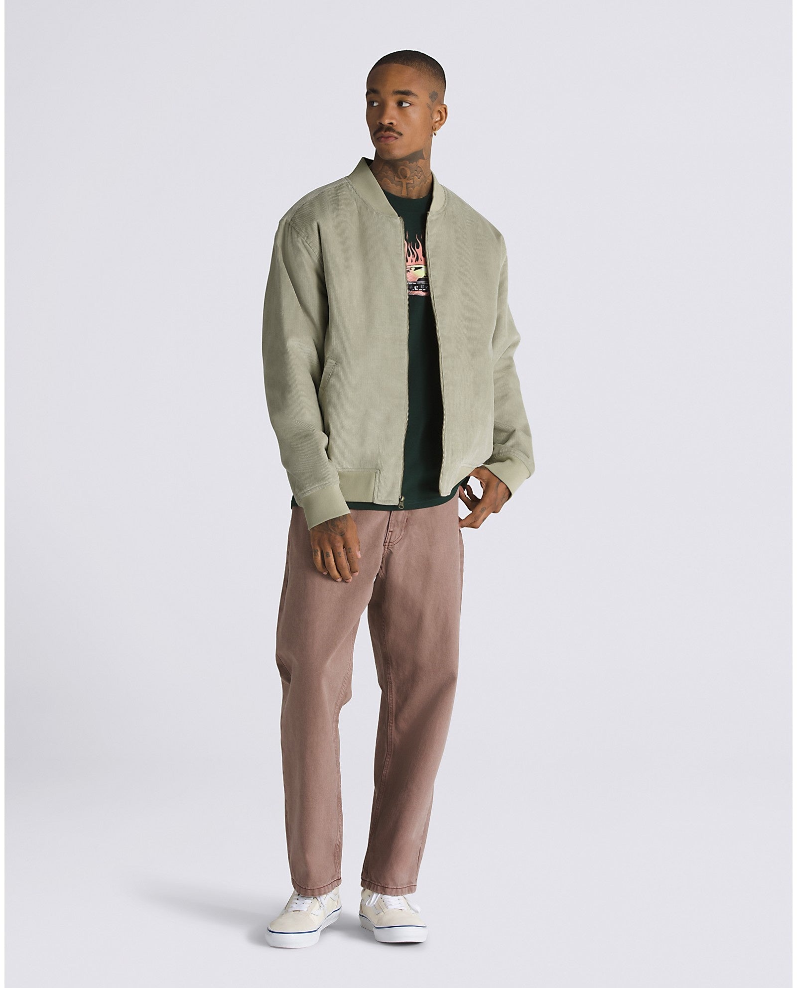 Skate Cord Bomber Jacket - Elm