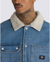 Manteau en sherpa en denim Drill Chore - Bleu délavé