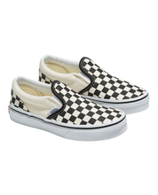 Baskets à enfiler pour enfants à motif damier - Noir/blanc