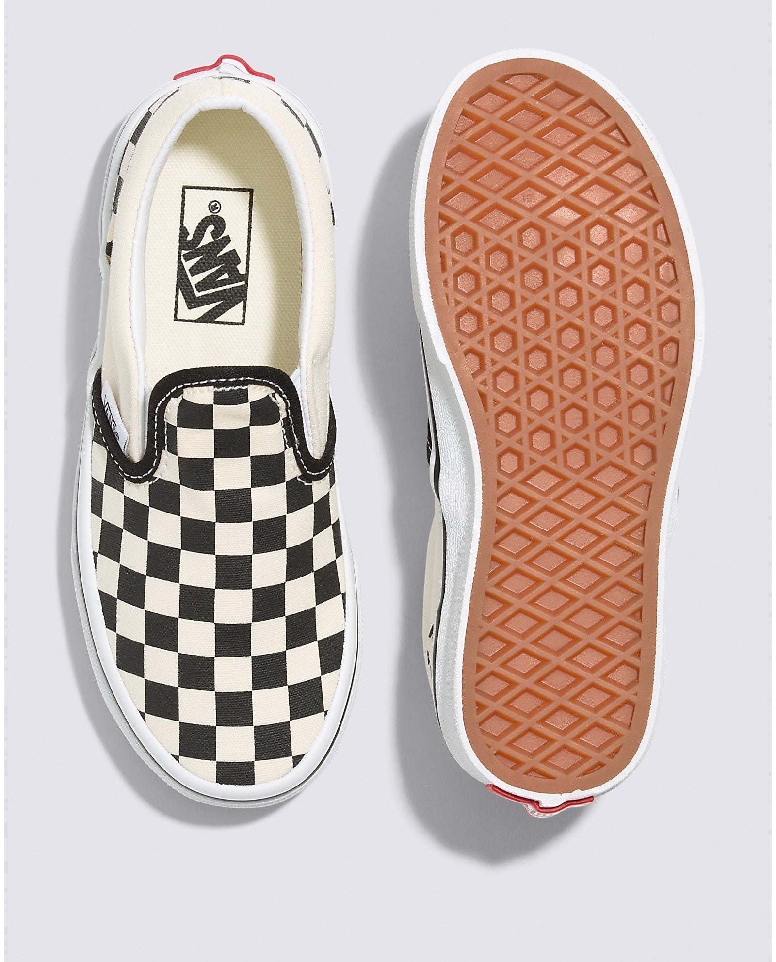 Baskets à enfiler pour enfants à motif damier - Noir/blanc