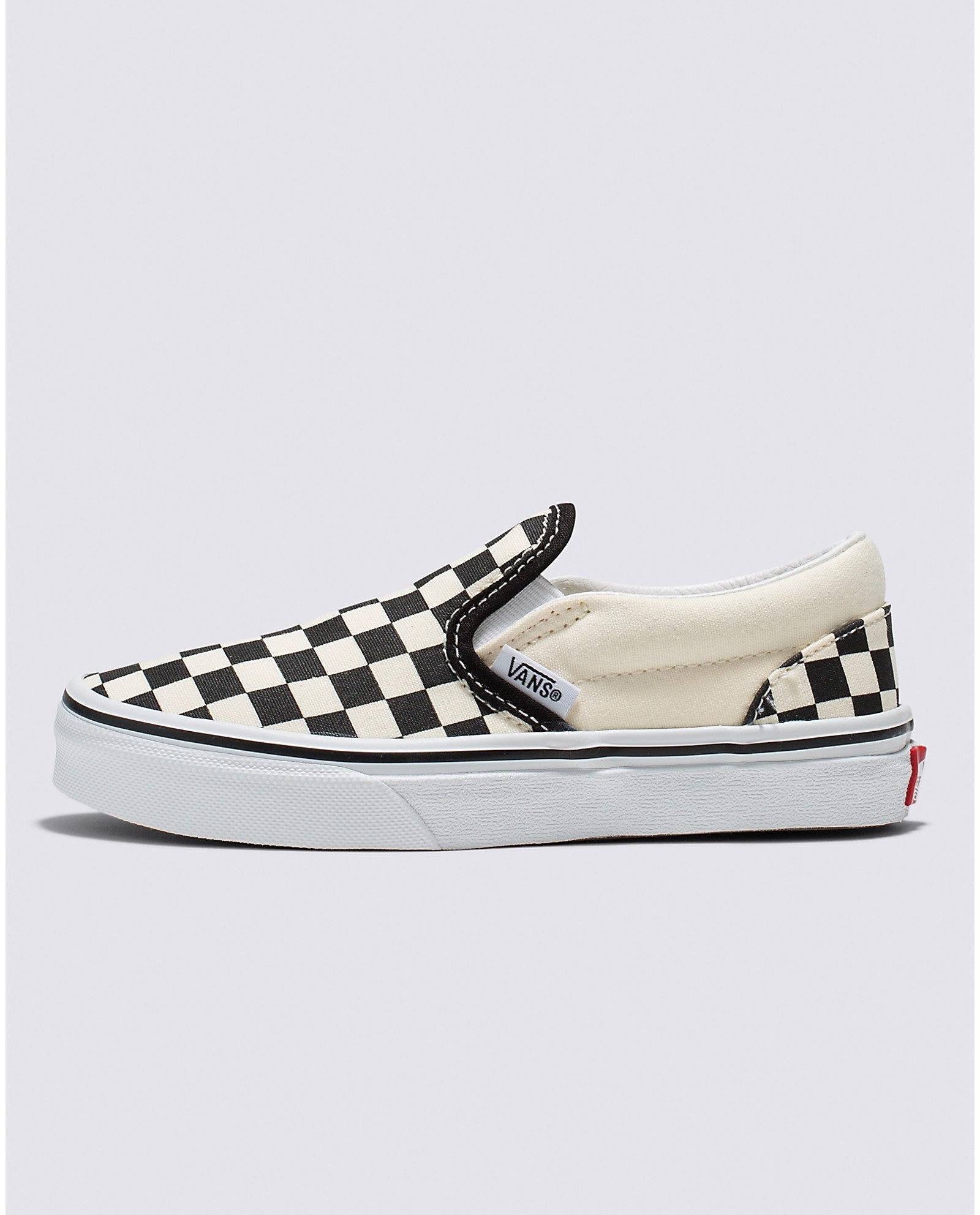 Baskets à enfiler pour enfants à motif damier - Noir/blanc