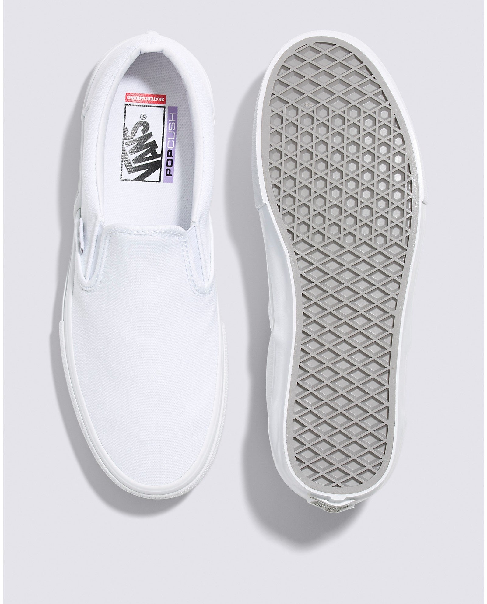 Chaussures de skate à enfiler – Blanc véritable
