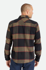 Chemise à manches longues en flanelle Bowery - Gris chiné/anthracite
