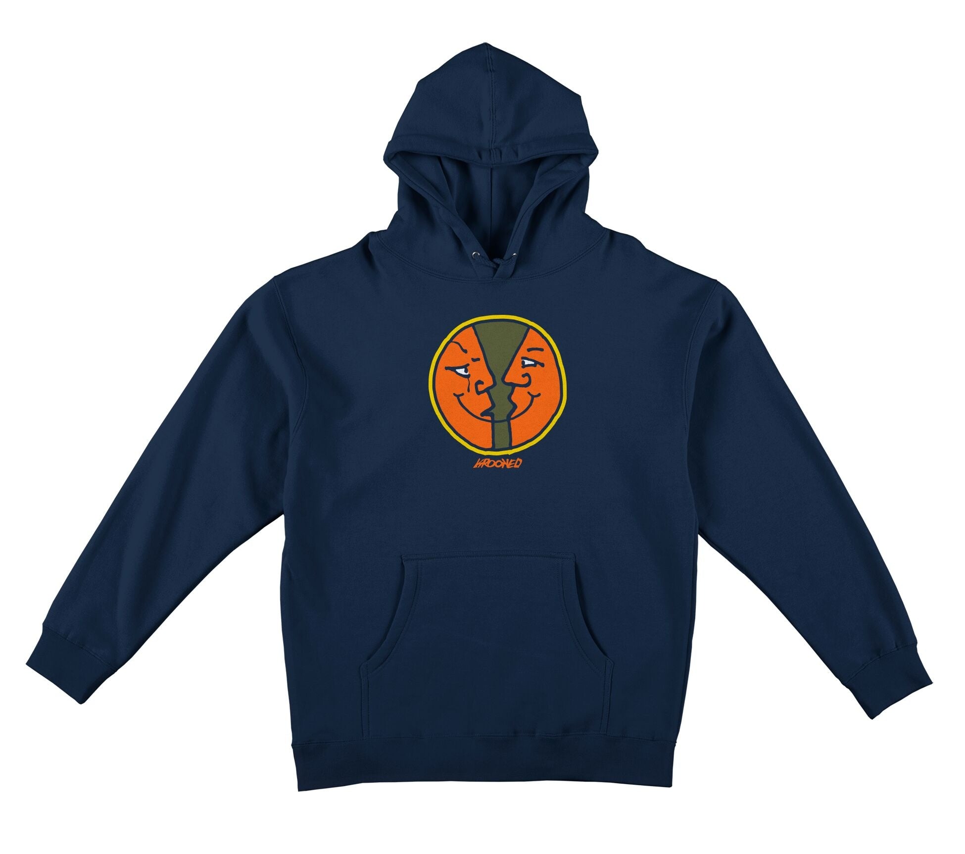 Sweat à capuche rond Moonsmile - Bleu marine/multicolore