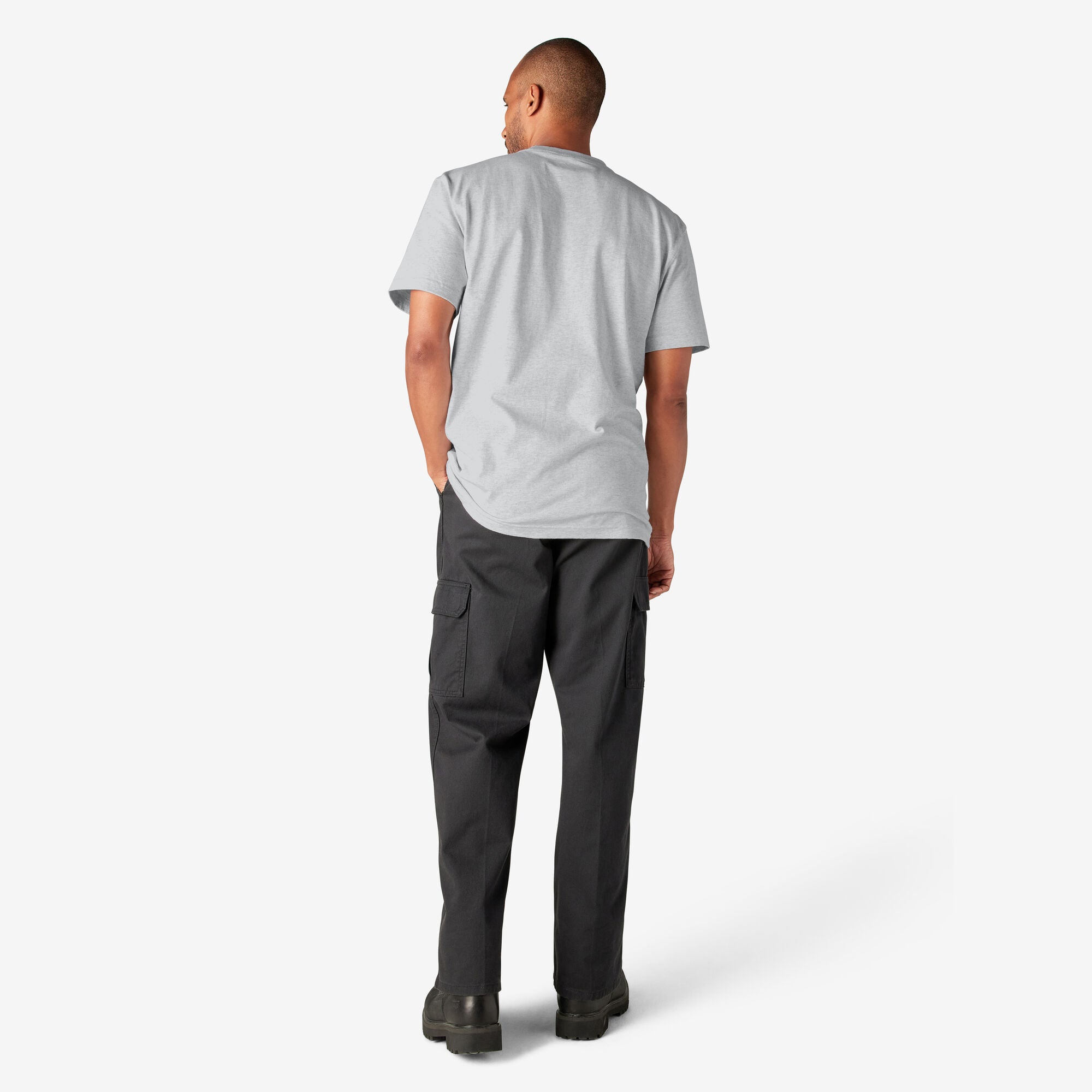 T-shirt épais à manches courtes et poche - Gris cendré (AG)