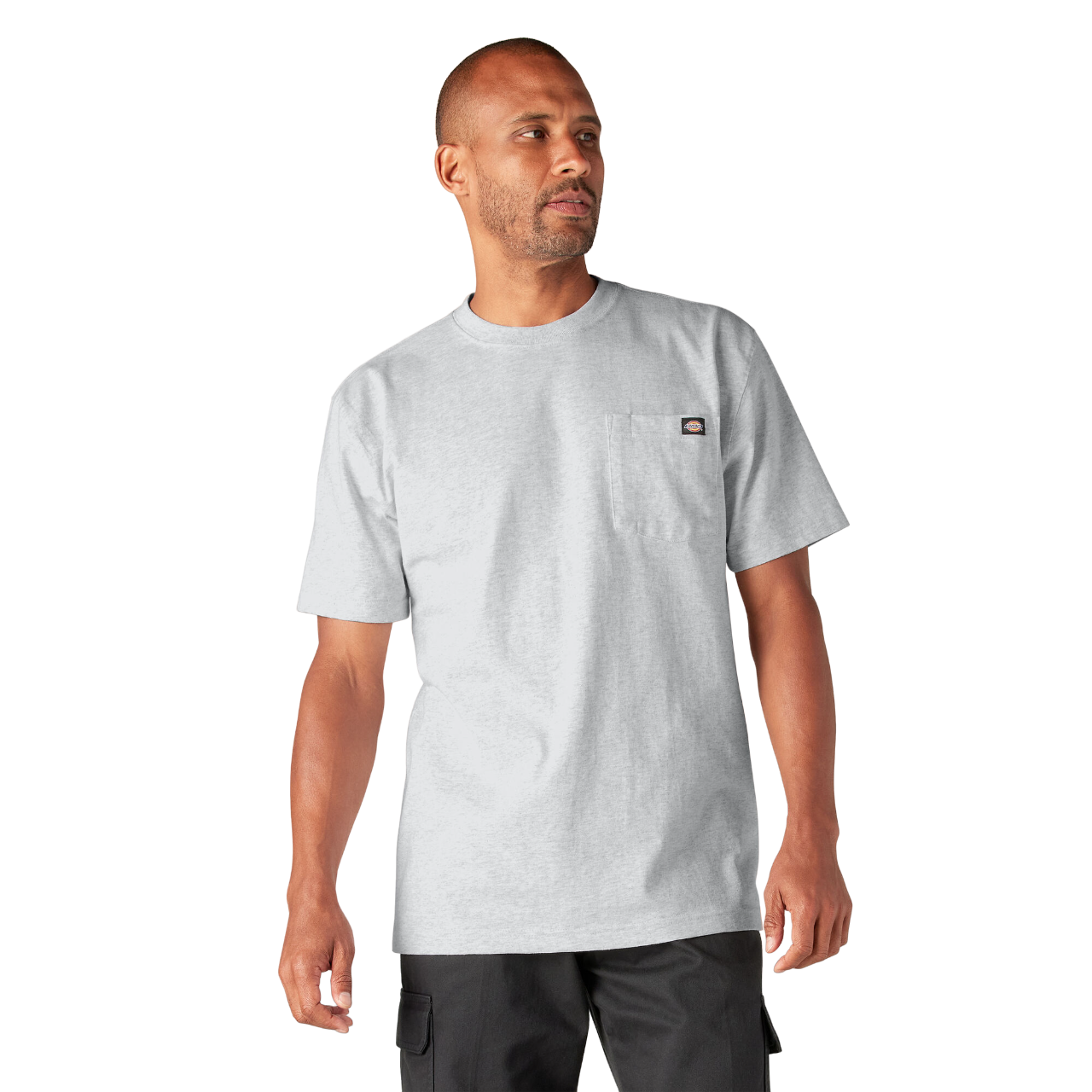 T-shirt épais à manches courtes et poche - Gris cendré (AG)