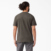 T-shirt épais à manches courtes et poche - Olive noire (BV)