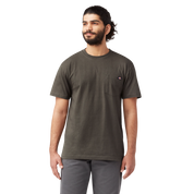 T-shirt épais à manches courtes et poche - Olive noire (BV)