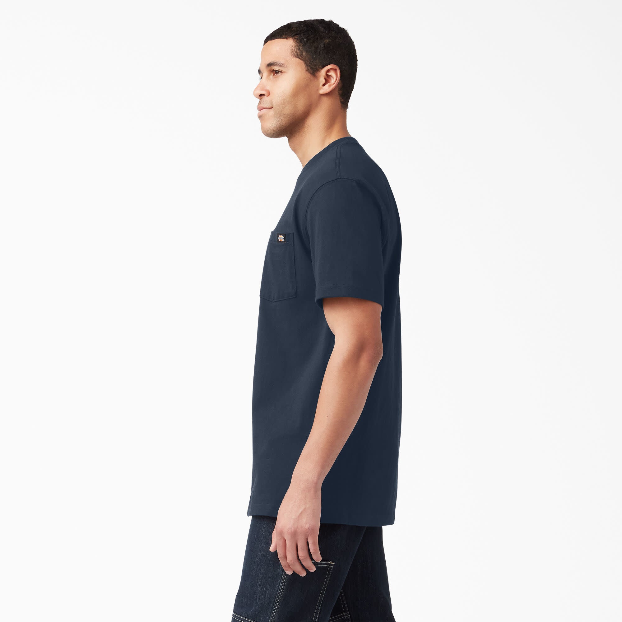 T-shirt épais à manches courtes et poche - Bleu marine foncé (DN)