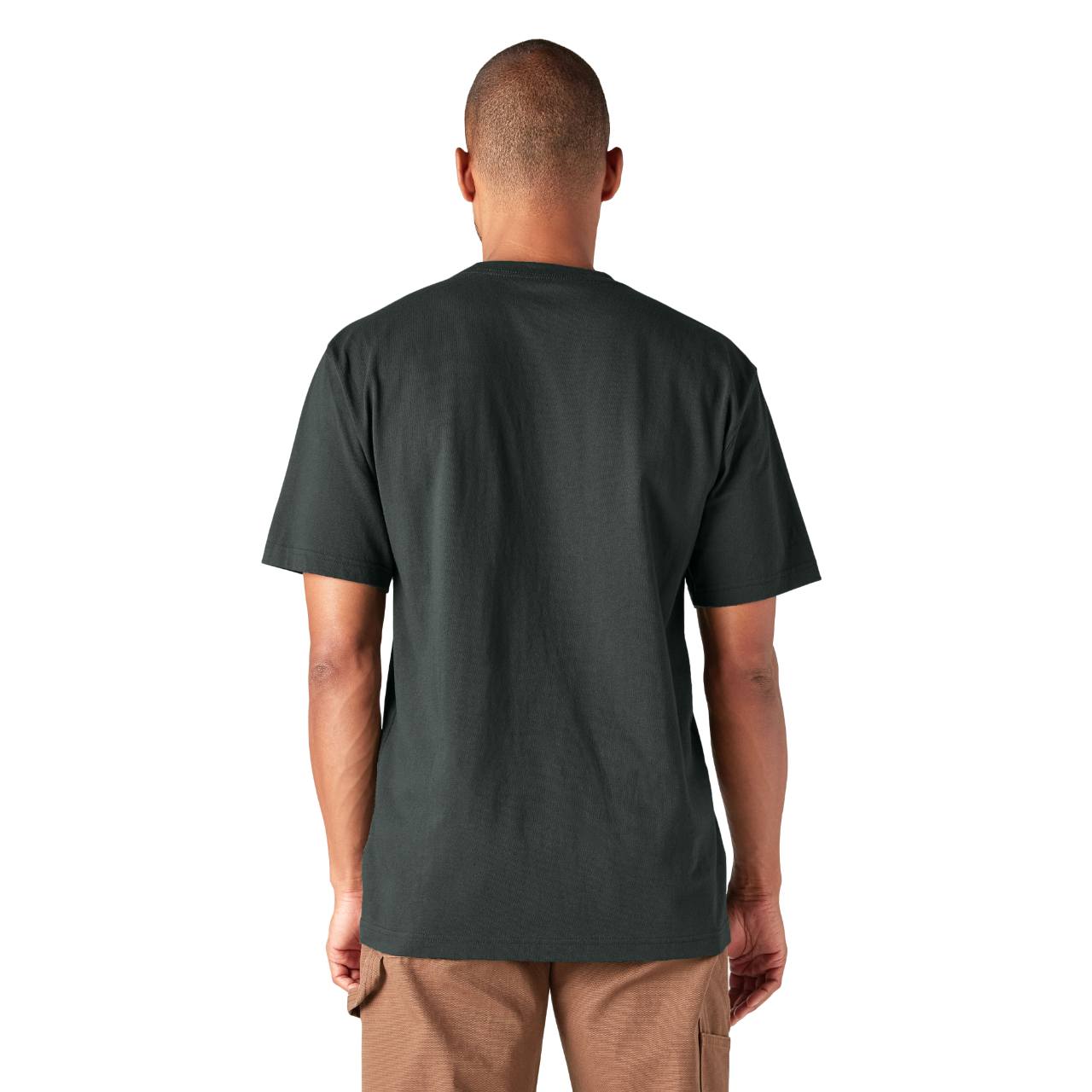 T-shirt épais à manches courtes et poche - Vert chasseur (GH)