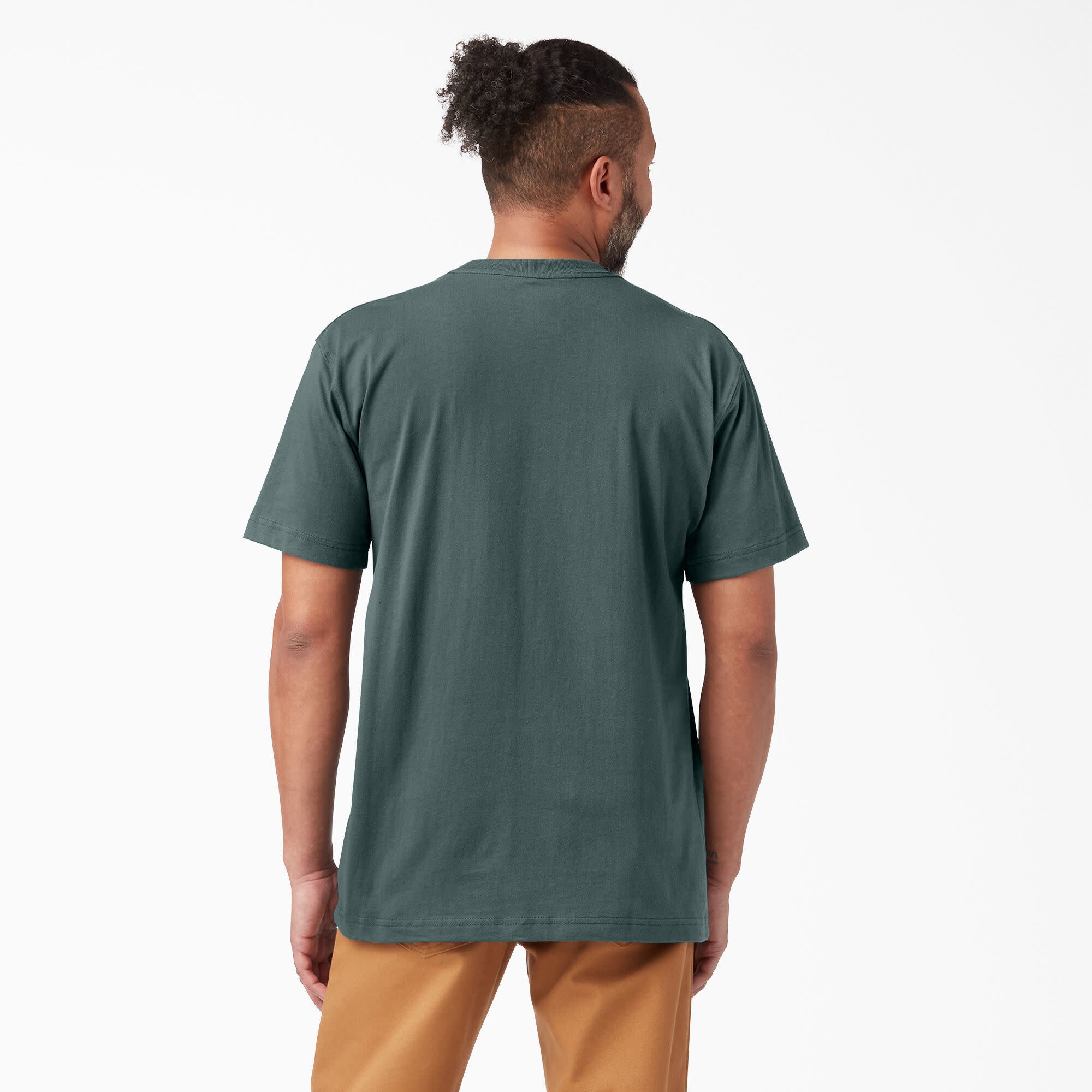 T-shirt épais à manches courtes et poche - Vert Lincoln (LN)