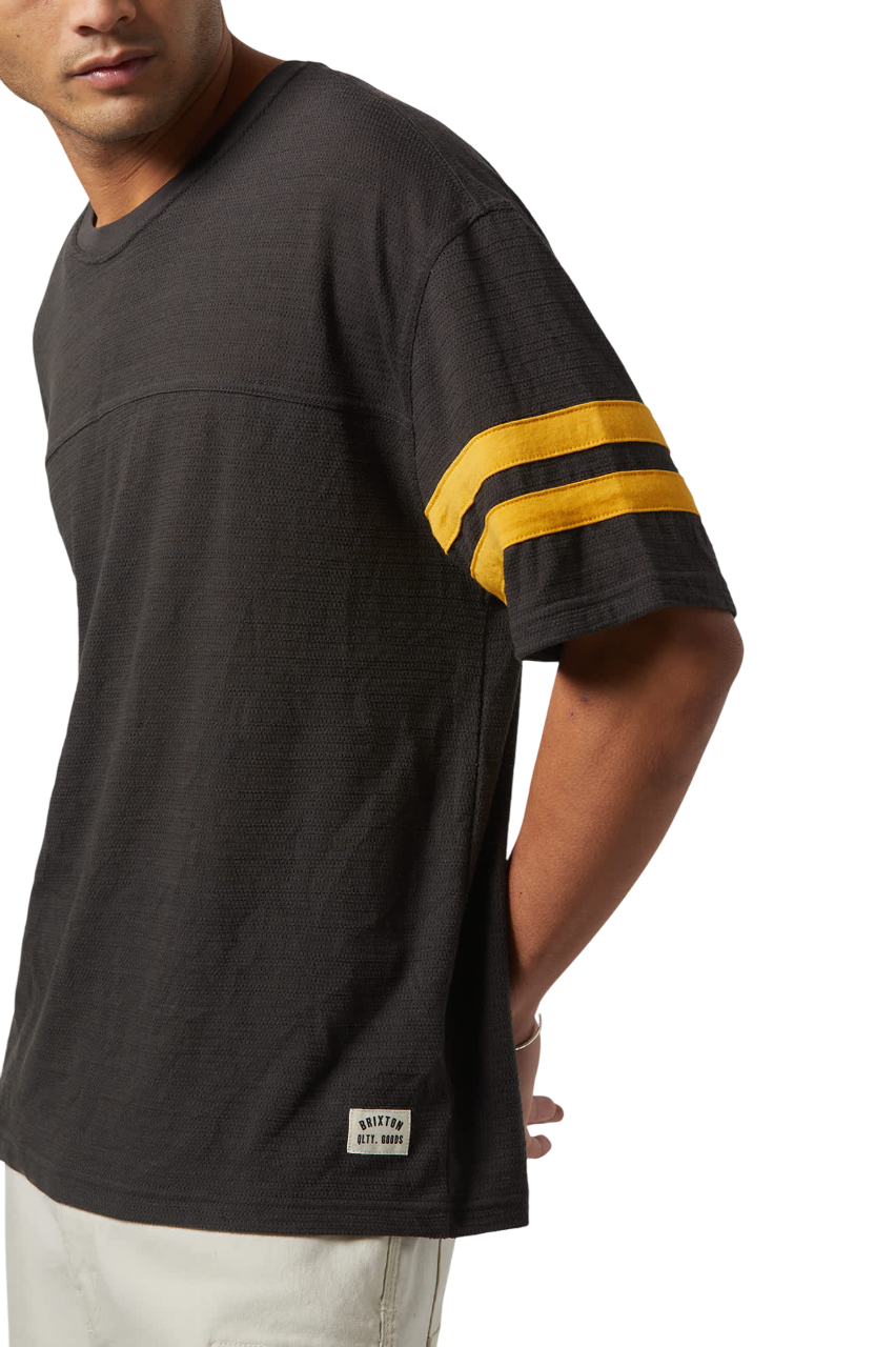 Vintage Football Mesh Jersey T-Shirt - Washed Black/Ray Flower