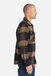 Chemise à manches longues en flanelle Bowery - Gris chiné/anthracite