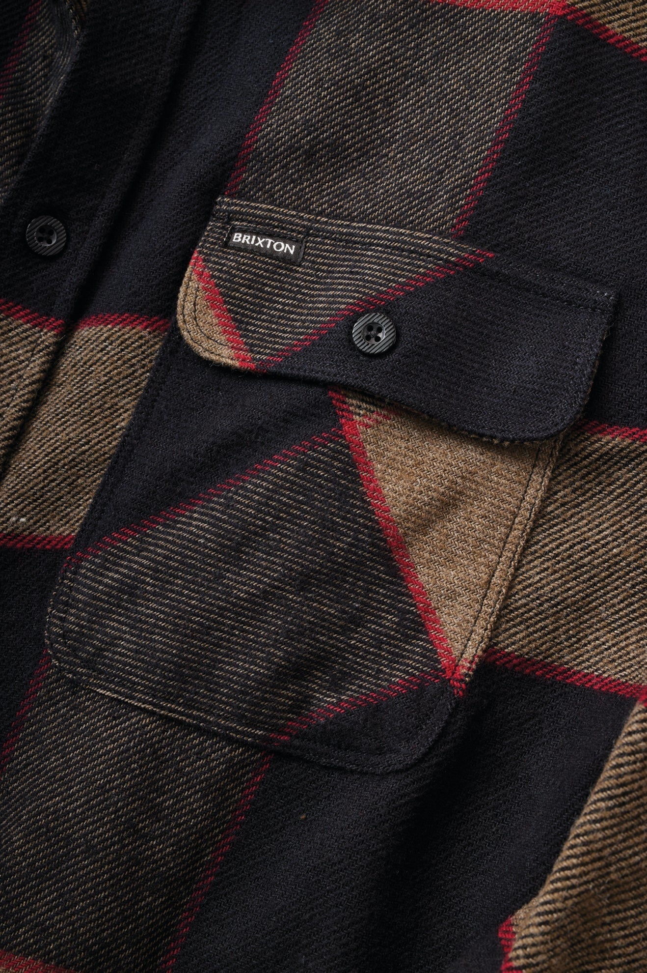 Chemise à manches longues en flanelle Bowery - Gris chiné/anthracite