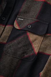 Chemise à manches longues en flanelle Bowery - Gris chiné/anthracite