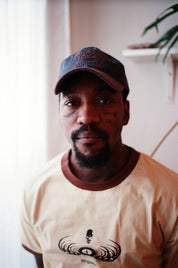 Kow Casquette en Toile Cirée - Bleu Marine/Marron