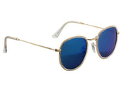 Hudson Polarized Sunglasses - Clear/Blue Mirror