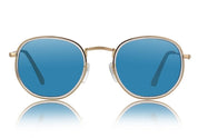 Hudson Polarized Sunglasses - Clear/Blue Mirror