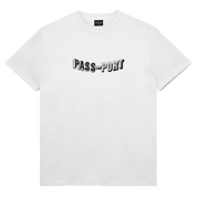 T-shirt brodé avec logo en contrebas - Blanc