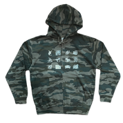 Pagaille Corp Sweat à Capuche Zippé - Camouflage