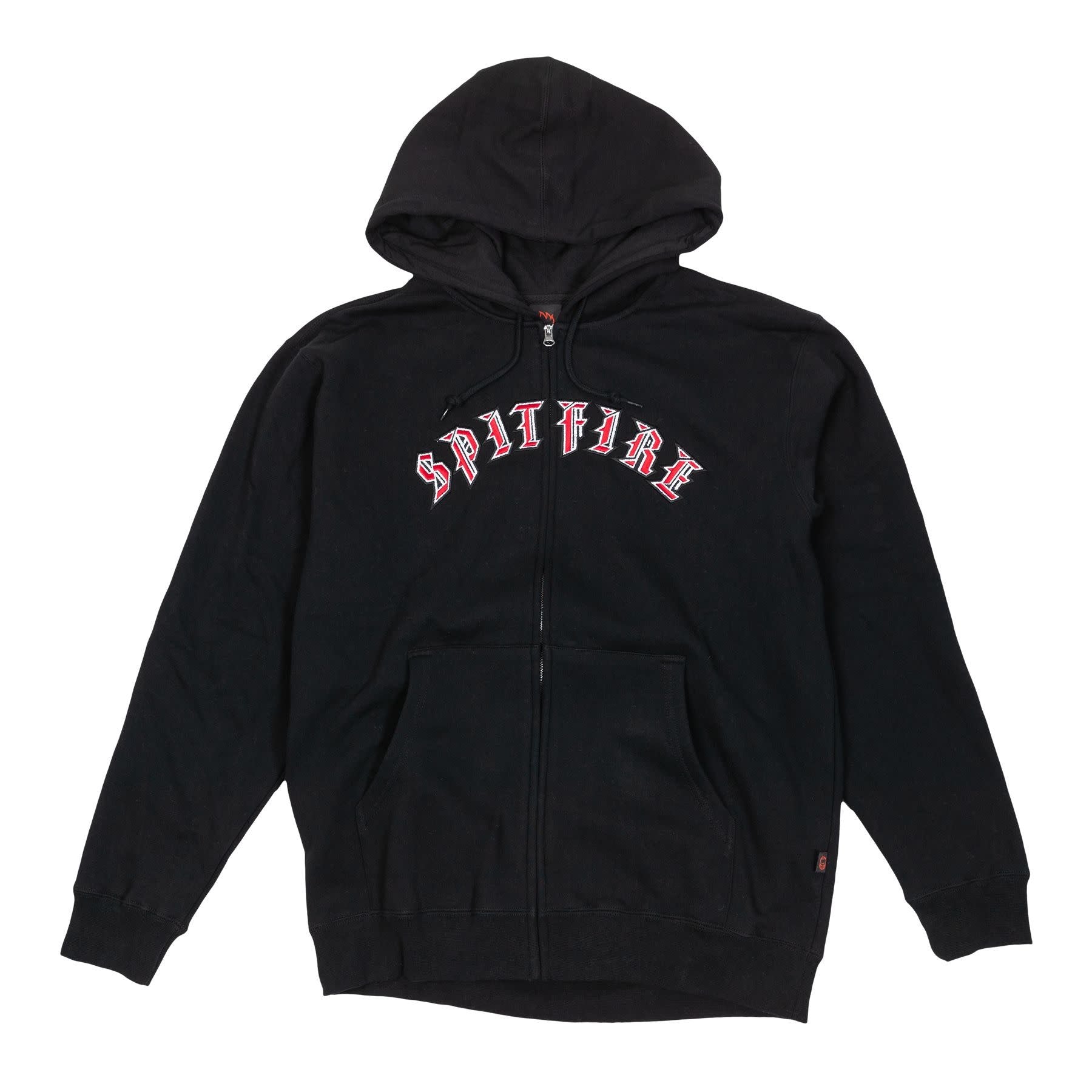 Old E Custom Hooded Zip Up Sweatshirt - Black/Red/White