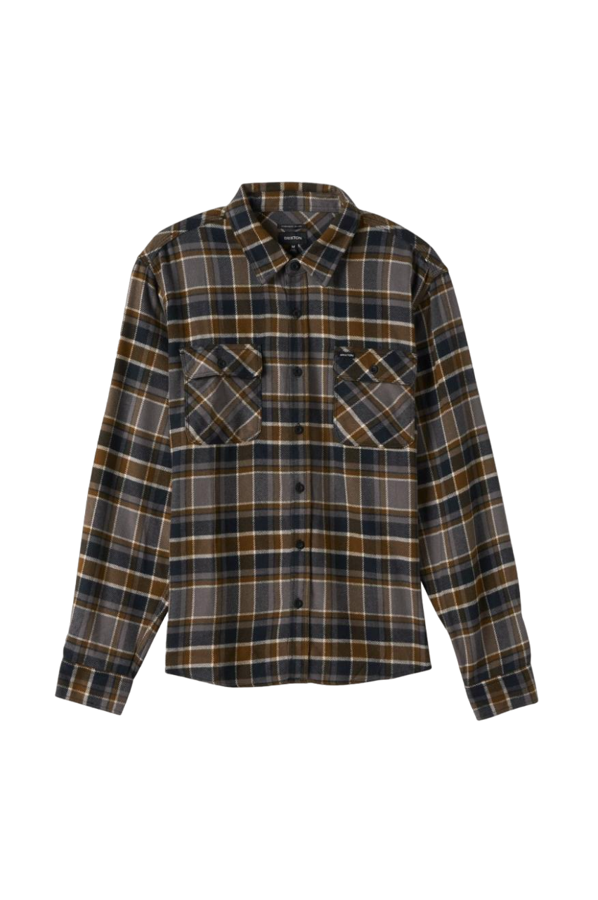 Bowery L/S Flannel - Black/Desert Palm/Beige